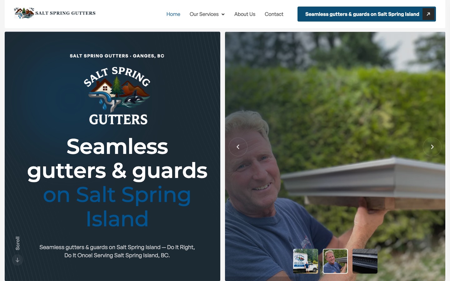 The current homepage